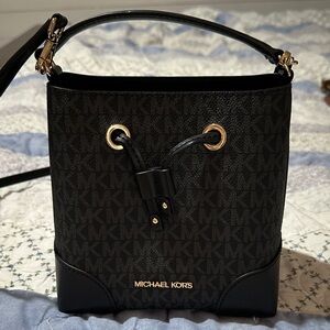 Michael Kors Black Monogram Shoulder Bag